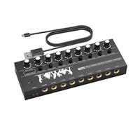 Oshhni Mini Mixer Audio Mixer di Linea per Sub mixaggio Professionale Portatile Stereo/Mono a Basso Rumore per Computer Telefono Altoparlante palco Club, 8 Canali