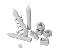 Oshhni Modelli di Accessori industriali in 1/35, Accessori per diorami, Oggetti di Scena creativi per Decorazioni da Tavolo di Sabbia, Scene