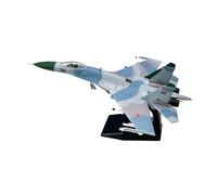 Oshhni Modello di Aereo da Caccia SU27 in 1:100, Modello di Aereo simulato in Lega pressofusa con Base, per la Decorazione degli scaffali dei Bar