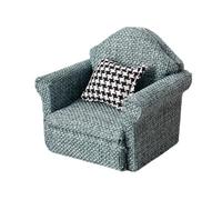 Oshhni Modello di Divano in Miniatura, Mini Poltrona in Tessuto, mobili in Miniatura per casa delle Bambole 1:12, Micro Paesaggio, Layout di Scena di Vita, Verde Scuro