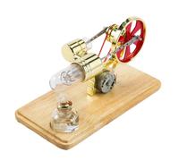Oshhni Modello di Motore Giocattolo educativo Calore scientifico a Vapore Casa Scuola Colorato con luci a LED per Bambini del Laboratorio di Fisica, Oro