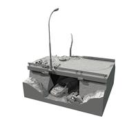 Oshhni Modello di Piattaforma Stradale in rovina in 1/72, Diorama, guardrail, Ornamento Non Verniciato, Modello architettonico per la Decorazione