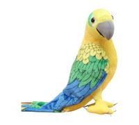 Oshhni Ornamento di peluche a forma di pappagallo ondulato, simulazione di parrocchetto, morbido pappagallo, peluche di uccello, regalo per bambini, Giallo Verde Blu