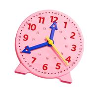 Oshhni Orologio didattico per bambini, giocattolo per l'apprendimento della matematica, strumento didattico realistico, regalo educativo per bambini in, Rosa