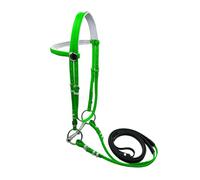 Oshhni per Cavalli con Cinghia per redini, Filetto in Acciaio Inossidabile, testiera, Corda per Equitazione per corsi di Dressage, 125 Mm