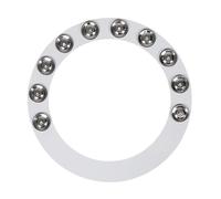 Oshhni Piatti per batteria Anelli Piatti Anelli Ching Regalo per batteristi 10 campane a fila singola Effetto tamburello Campana per rullante, argent