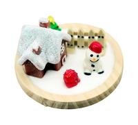 Oshhni Piccola Decorazione Natalizia a Forma di casetta di Neve da Tavolo, Confezione Regalo, Mini casetta di Neve, Decorazione per la casa delle Bambole