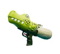 Oshhni Pistola Ad Acqua Portatile Con Doppio Foro per Bambini, Pistole Ad Acqua Piccole Di Portata 5-8 M, Dotato Di Serbatoio D'acqua Da 500 Ml per Feste, Estate, Spiaggia, Dinosauro Verde