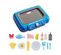 Oshhni Playset da cucina per bambini Fai finta di cucinare Playset educativo Gioco di ruolo realistico Cucina friggitrice Giocattolo per bambini per regalo, Blu