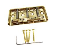 Oshhni Ponte per chitarra a 6 corde Chitarra elettrica Cordiera professionale Fissa Facile da installare Ottone 3 Selle Sostituisci gli accessori, Oro