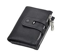 Oshhni Porta carte di credito con portafoglio con blocco e porta carte d'identità Windows Multitasche da uomo Porta carte con tasca portamonete di, nero