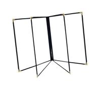 Oshhni Porta menù ristorante, elegante porta menù con angoli in metallo ricaricabili, 9,6 x 12,6 pollici per bar, feste, hotel, ristoranti, 4 Pagine 8