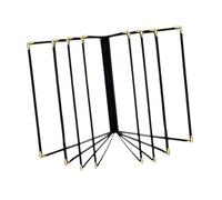 Oshhni Porta menù ristorante, elegante porta menù con angoli in metallo ricaricabili, 9,6 x 12,6 pollici per bar, feste, hotel, ristoranti, 8 Pagine 16