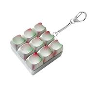 Oshhni Portachiavi con tastiera Fidget, regalo, accessori creativi, novità, portachiavi con tastiera Fidget per colleghi d'ufficio, 9 Chiave 6cmx6cmx3cm