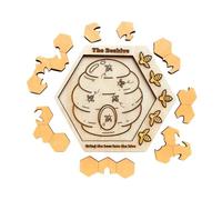 Oshhni Puzzle Hexagon per Bambini Adulti Ornamento Arte Decorativa attività di Gioco di Famiglia Wooden Parent Child Interactive Toy