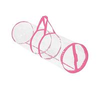 Oshhni Sacchetto portaoggetti per carta da regalo natalizia in PVC resistente e pratico, organizer per carta da regalo natalizia trasparente per le feste, Rosa