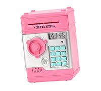 Oshhni Salvadanaio Giocattolo educativo Apprendimento precoce Risparmio di denaro Bancomat elettronico per ragazze, Rosa Scuro