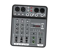Oshhni Scheda audio di miscelazione con a 4 canali piccole a Potenza suoni portatili Mixer Board per Karaoke Live Event Party Home