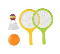Oshhni Set da Badminton per Bambini, Racchetta da Badminton con Palla E Volano, Attrezzatura per Allenamento, Racchette da Tennis per Bambini E Adulti, Giallo Verde