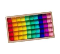 Oshhni Set di blocchi cubo in acrilico, gioco educativo di impilamento per la consapevolezza spaziale trasparente, blocchi impilabili GEM per ragazze e, 50pz