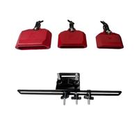 Oshhni Set di blocchi per da 4", 5" e 6" Campanaccio, strumento a percussione latino robusto e leggero con supporto per esercitazioni di, Rosso