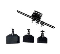 Oshhni Set di blocchi per da 4", 5" e 6" Campanaccio, strumento a percussione latino robusto e leggero con supporto per esercitazioni di, Nero