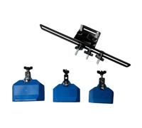 Oshhni Set di blocchi per da 4", 5" e 6" Campanaccio, strumento a percussione latino robusto e leggero con supporto per esercitazioni di, Blu