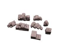 Oshhni Set di Forniture per scenari e Terreni 1/72 Wargaming Paesaggio Collezionabili Modelli in Resina Layout Decorazioni Miniature realistiche Accessori