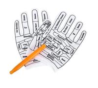 Oshhni Set di strumenti per riflessologia con agopressione, mani, strumenti per riflessologia SPA, traspiranti, riutilizzabili con penna a punta, calzini per, a