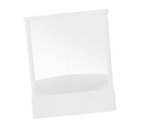 Oshhni Specchio non reversibile Specchio cosmetico Stabile 23x19 cm Regalo da donna Design sottile Specchio per trucco True Image per soggiorno da tavolo, Bianco