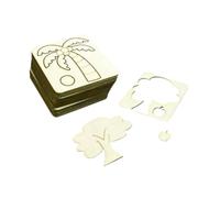 Oshhni Stencil per bambini, per imparare a disegnare, compatti, leggeri, robusti, portatili, set di modelli per dipingere su legno per bambini, 24 Pz