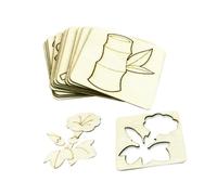 Oshhni Stencil per bambini, per imparare a disegnare, compatti, leggeri, robusti, portatili, set di modelli per dipingere su legno per bambini, 12 Pz