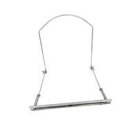 Oshhni Supporto per fori, standard industriale, supporto per collo professionale per arpa, regolazione a molla per musicisti principianti, Argento