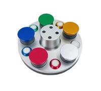 Oshhni Supporto per tazza di olio per orologio Riparazione orologio con 5 tazze Forniture portatili multifunzionali Supporto per oliatore per orologio
