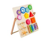 Oshhni Tabellone di attività in legno per bambini piccoli, gioco da tavolo per attività sensoriali, abilità motorie fini, giocattolo didattico Montessori per, Xilofono