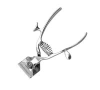 Oshhni Tagliacapelli manuale per barbiere Tagliacapelli manuale tradizionale in acciaio inossidabile Strumento per taglio di capelli manuale per toelettatura