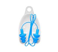 Oshhni Tappi per le orecchie in silicone morbido Tappi per le orecchie con filo con tappi per le orecchie da nuoto con cordino Riduzione del rumore per la, Blu