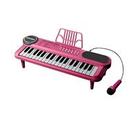Oshhni Tastiera per pianoforte per bambini, 37 tasti, tastiera per pianoforte, abilità motorie, strumento musicale giocattolo multifunzione per il, Rosa Rossa