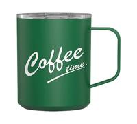 Oshhni Tazza da caffè isolata, Tazza da Campeggio, da caffè Termica Portatile da Viaggio con Manico e Coperchio per casa, Sala da Pranzo, Festa, tè al Latte, Verde