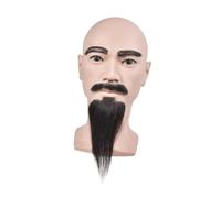 Oshhni Testa di manichino con barba e sopracciglia, professionale, robusta, testa di parrucca maschile, testa di manichino per berretto, parrucca,