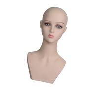 Oshhni Testa di manichino realistica Donne Manikin Hat Display stabile Base robusta con parrucca Modello di parrucca per le parrucche per la, Rosa
