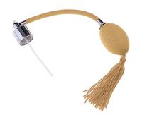 Oshhni Tubo Atomizzatore Profumo Bottiglia Tubo Spray Lungo Vintage in Plastica Resistente per Riempire Profumo Lozione Olio Adatto per Tavolo Trucco Bagno, Giallo