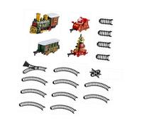 Oshhni Vagone Ferroviario Natalizio, Suoni e luci realistici, Kit di binari ferroviari per Bambini, Regali per Ragazzi e Ragazze, 19 Pezzi