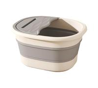 Oshhni Vasca per pediluvio pieghevole, vasca per pediluvio pieghevole, secchio per pieghevole, secchio per isolato per gambe, pieghevole per campeggio, Grigio