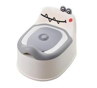 Oshhni Vasino per bambini da 1 a 6 anni con maniglia, per interni con coperchio, da viaggio, portatile, antiscivolo, con protezione anti-spruzzi, per bambini, Grigio