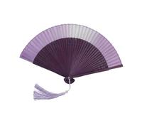 Oshhni Ventaglio pieghevole in bambù per compleanno, ballo, donna, decorazione per matrimoni, Viola