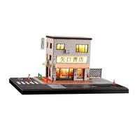 Oshhni Vetrina espositiva per modellini di Auto in 1/64, libreria, Diorama con Decorazione Luminosa, Decorazione Micro Paesaggio, Regalo da Collezione