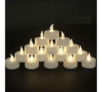 OSHINE Candele a LED, portò candele flickering flameless candele，200 Ore Lunga Durata della Batteria, per Decorazione di Casa Camera Natale Partito Matrimoni Compleanno 50pcs（Bianco caldo）
