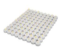 OSHINE Confezione da 200 lumini a batteria, realistici e luminosi, funzionamento a batteria, senza fiamma, a batteria, per oltre 200 ore (giallo caldo)