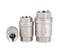 OSHZIKJII 1pcs 1/4 "3/8" 1/2" 3/4" 1" BSPT femmina filettato verticale ascensore In linea molla valvola di ritegno (1/4", BSPT_METAL SEAL)